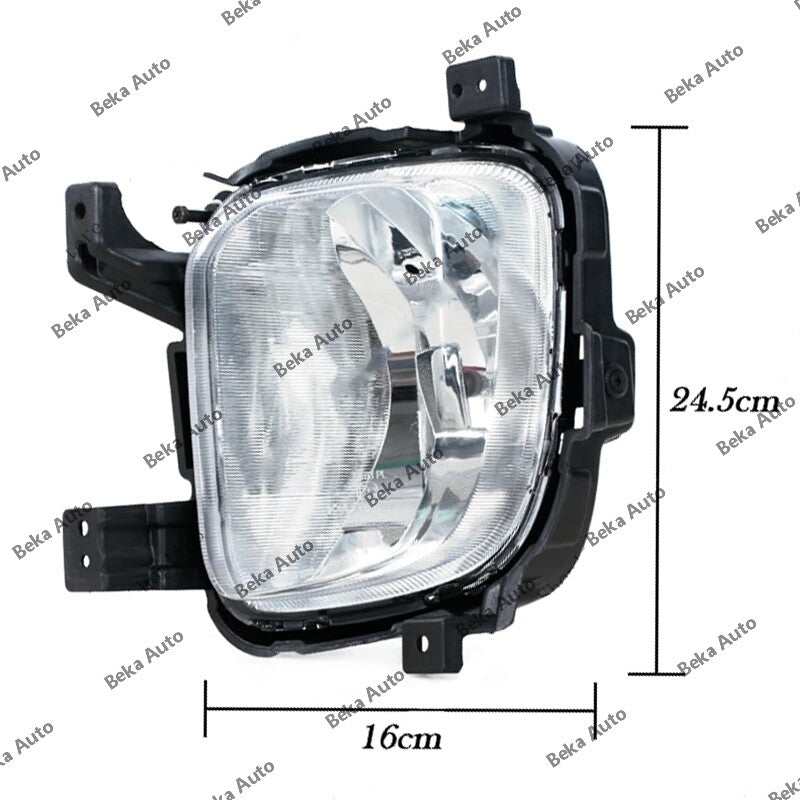 pair of left and right front bumper fog lights for Kia Carens Rondo 2013, 2014, 2015, and 2016 models.