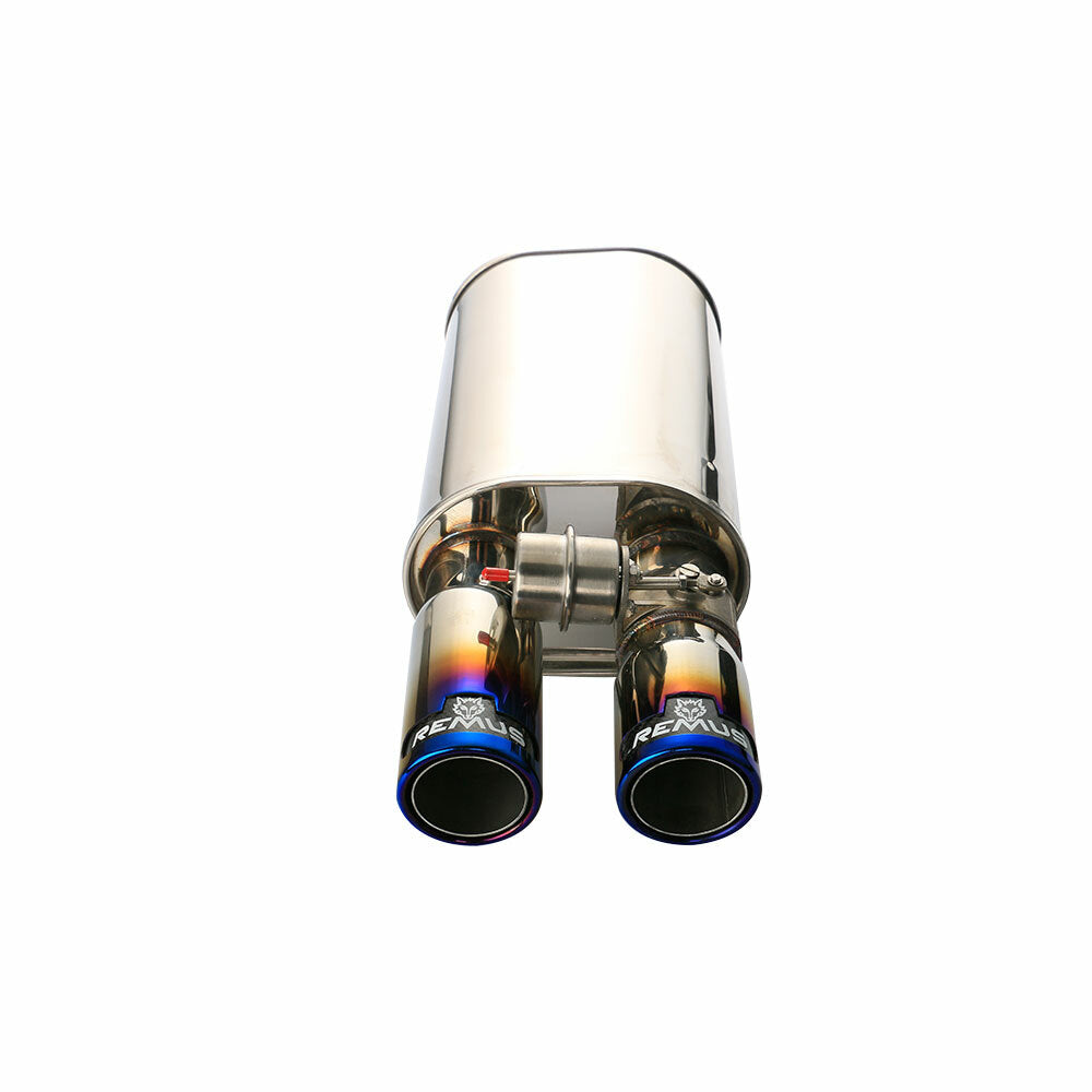 2.5 ID 3 OD Adjust Sound Muffler W/ Exhaust Valve 8.56 Dual Tips Blue Tip