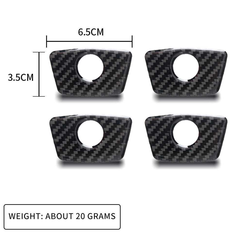 Carbon Fiber Door Lock Panel Decoration Cover Trim for Ford Explorer 2013-2019