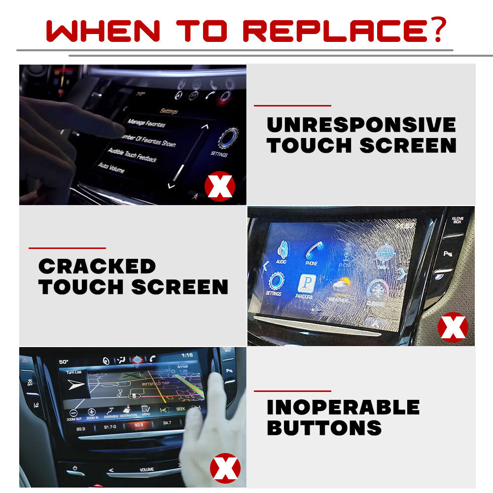 for Cadillac CUE Radio Touch Screen ATS CTS ELR for ESCALADE SRX XTS PLUG AND PLRY