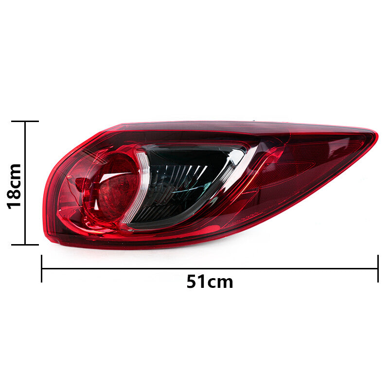 item for Mazda CX-5 2013, 2014, 2015, 2016: Left exterior taillight bulb missing.