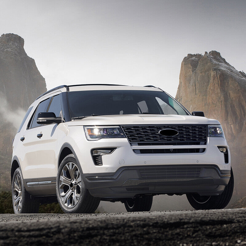 Right wing mirror cover, glossy black, suitable for Ford Explorer 2016-2019.