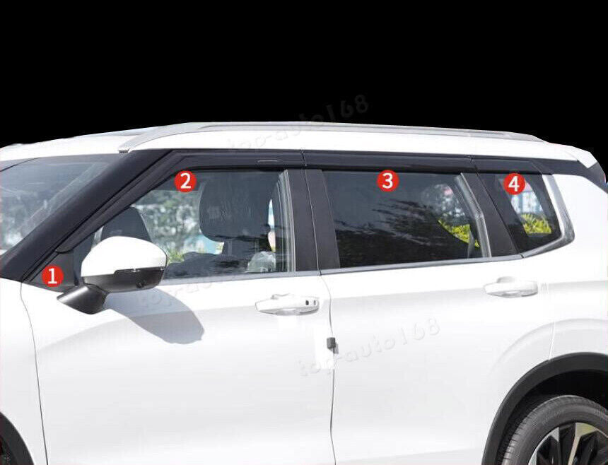 for Mitsubishi Outlander 2022-2024 Door Window Vent Visor Sun Rain Guard Covers