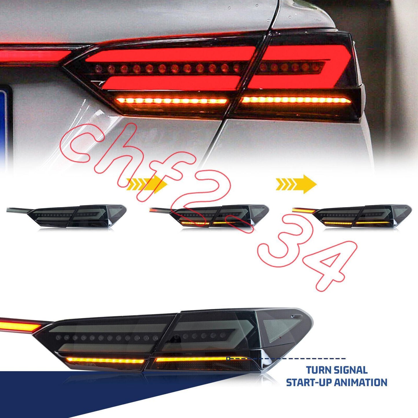 LED Tail Lights Trunk Lamps for Toyota for Camry 2018-2023 Animation Rear Lamps