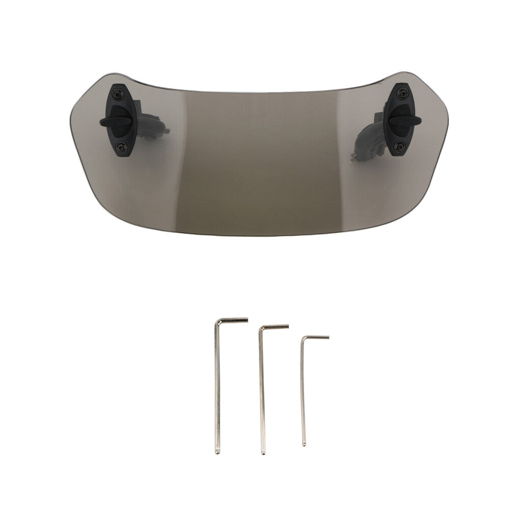 Motorcycle Windshield Screen Clip Extension Spoiler Adjustable Wind Deflector
