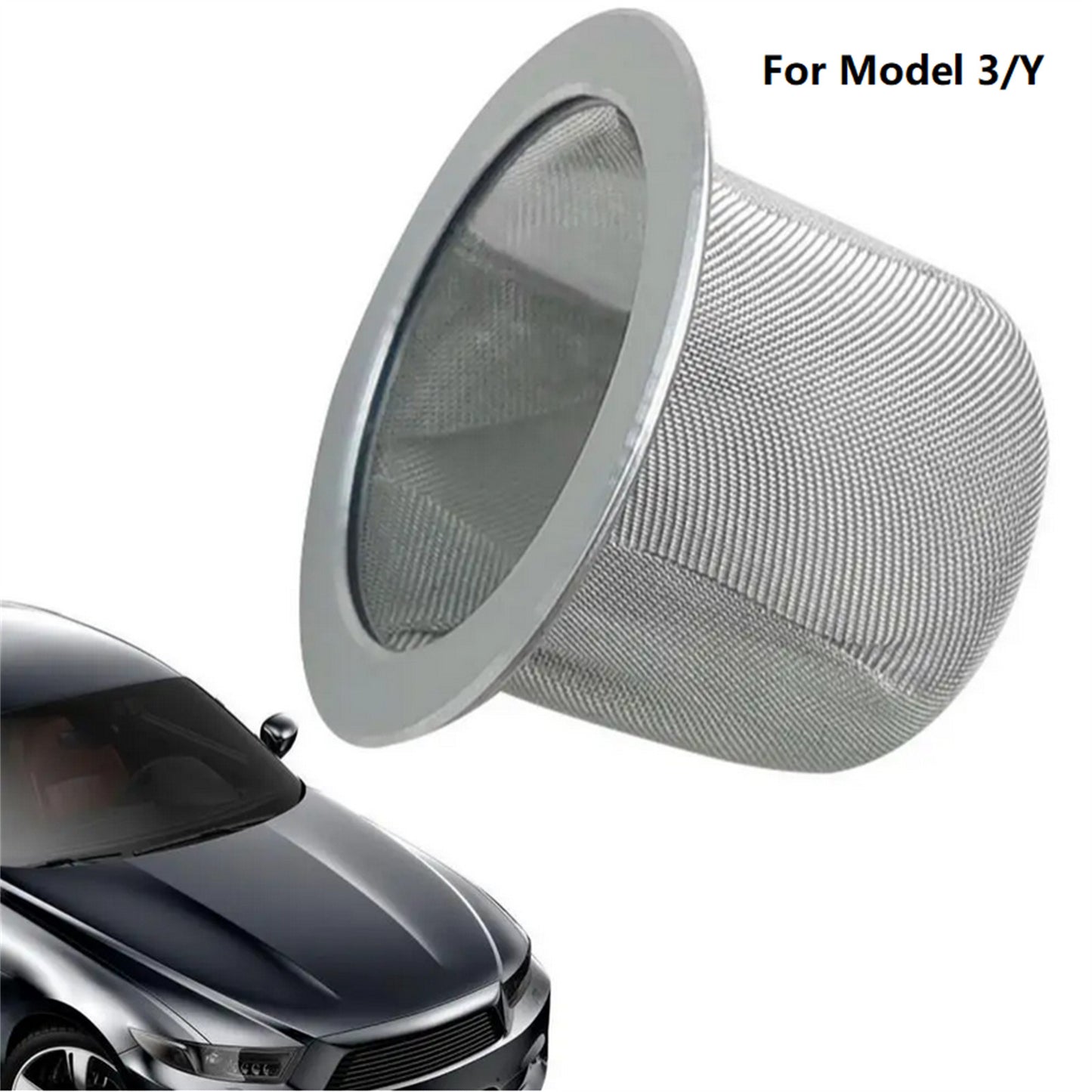 Glass Water Filling Funnel Steel Wiper Water Inlet Filter for Tesla Model 3 Y