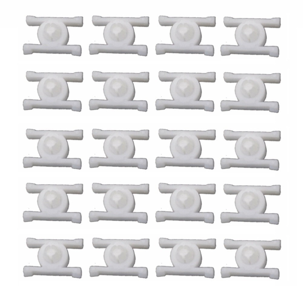 20X Trim Clips For E10 E21 E30 Exterior Bumpstrip Door Moulding Strip White