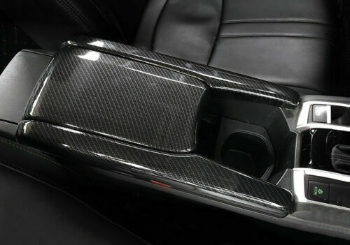 3X for Honda for Civic 10th 2016-2021 Carbon Fiber Middle Console Armrest Box Covers
