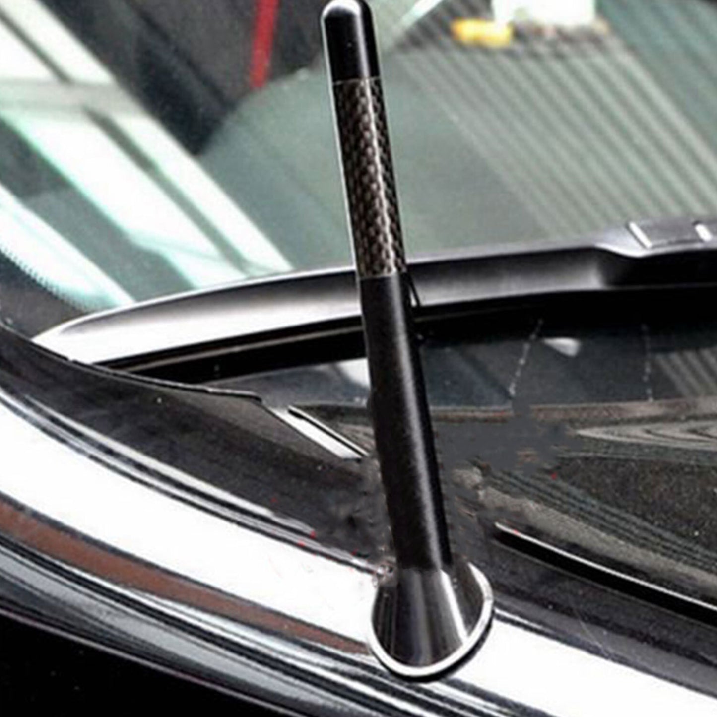 1pc Universal Car Antenna Mast Short Carbon fiber style 4.7 Inch
