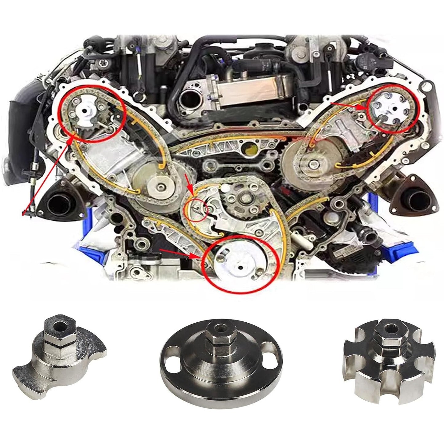 Outil Distribution Motor Package with VAG 2.7 3.0 Tdi Cr for Audi A4 A5 A6 Ab Q5 Q7