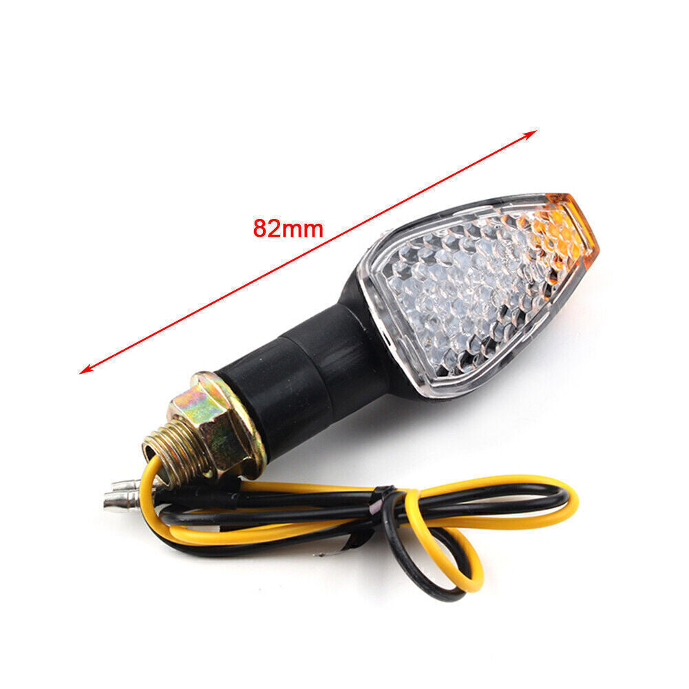 14 Turn Signal Indicators Blinkers Lights Clear Amber Lamps Universal 2PCs