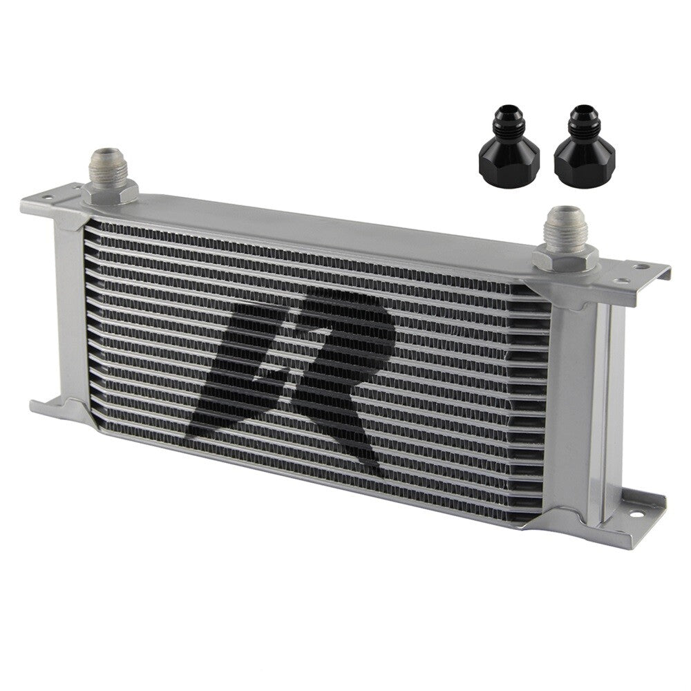 16 Row AN8 Stacked Plate Oil Cooler 6AN Adapter Universal Aluminium Radiator SL