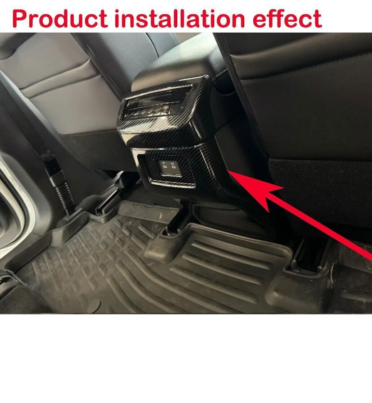 2X Carbon Fiber Rear Air Outlet Frame Cover Trim for Nissan Pathfinder 2022-2024