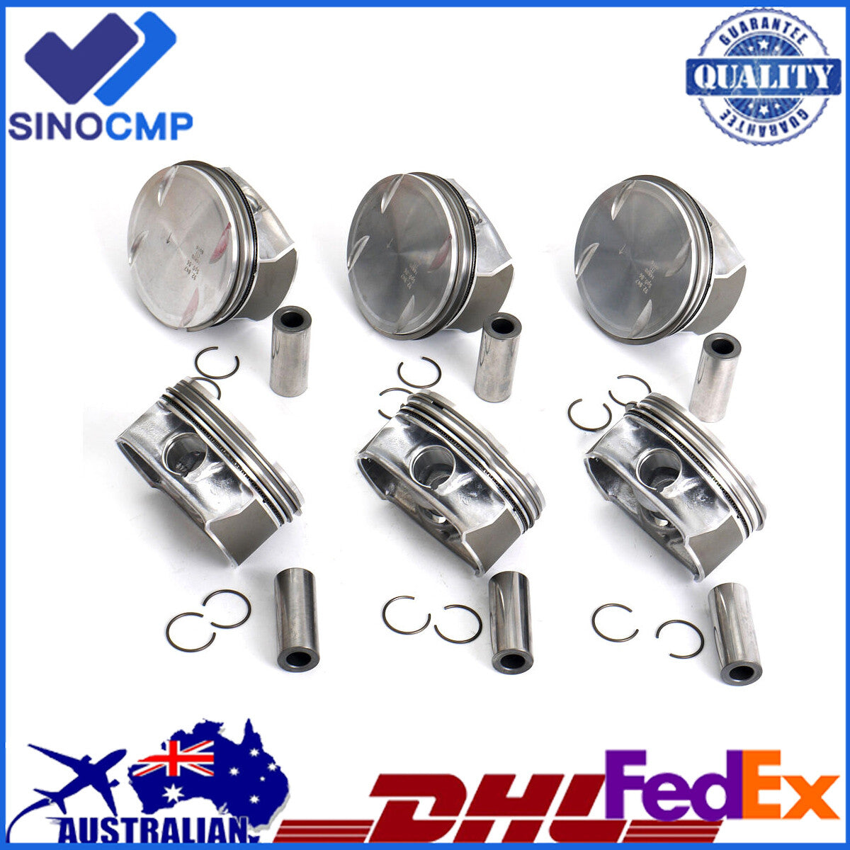 6Pcs Pistons Rings Set STD for Mercedes-Benz CLK350 CLS350 C350 E350 M272 3.5L