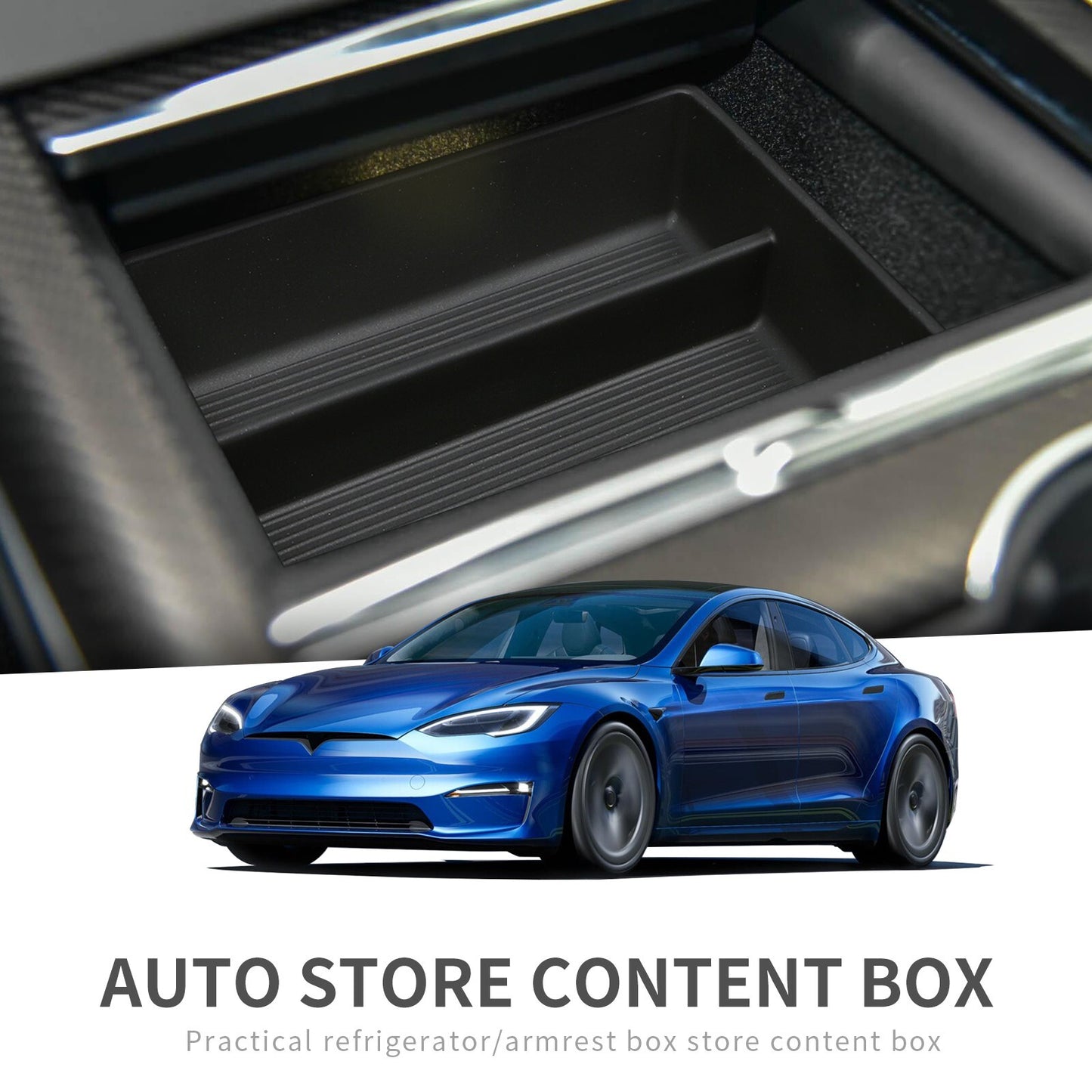 for Tesla for Model S 2022 2023 Center Console Storage Box Tray Organizer Tidying