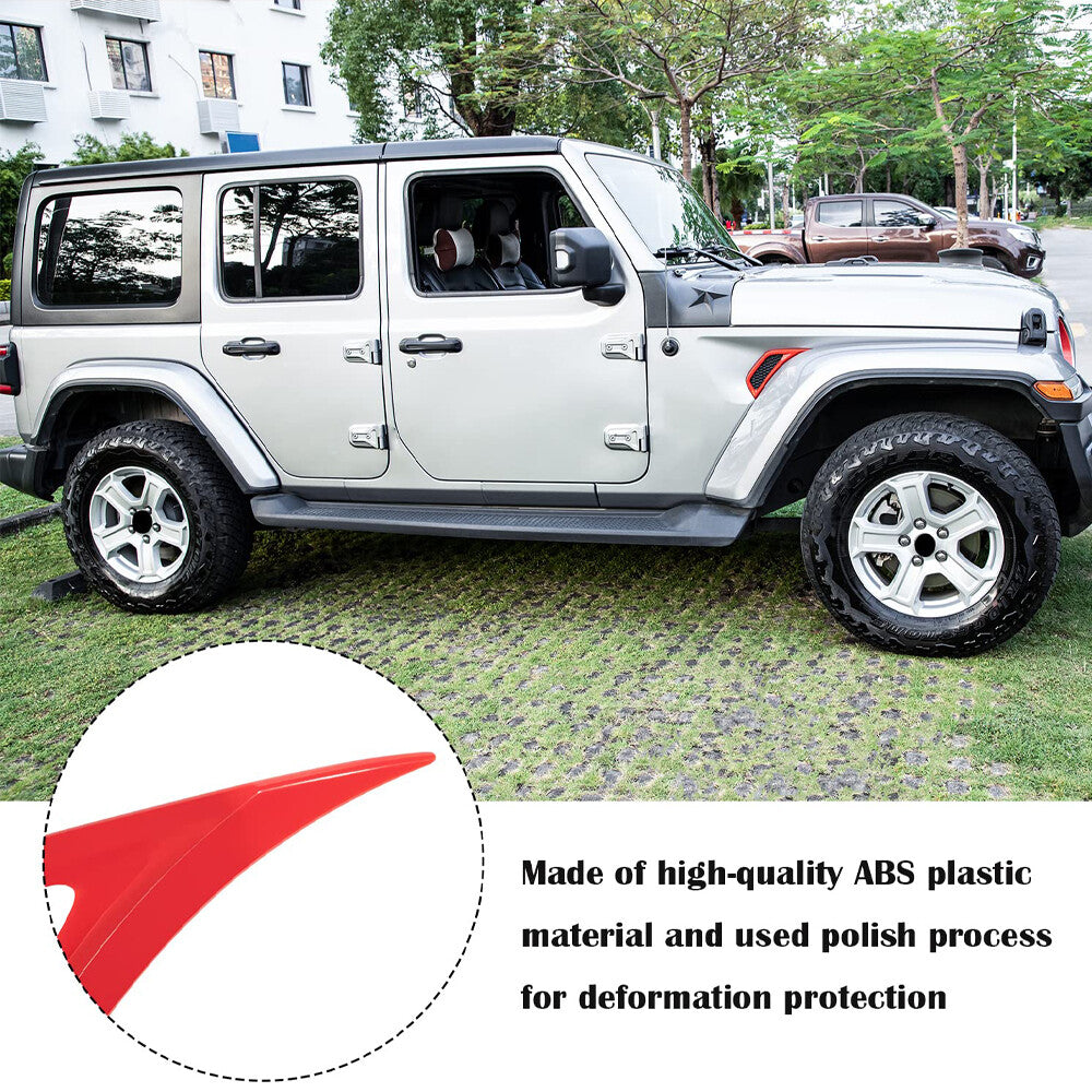 Red Car Fender Air Vent Outlet Cover Trim for Jeep for Wrangler JL JT 2018-2023