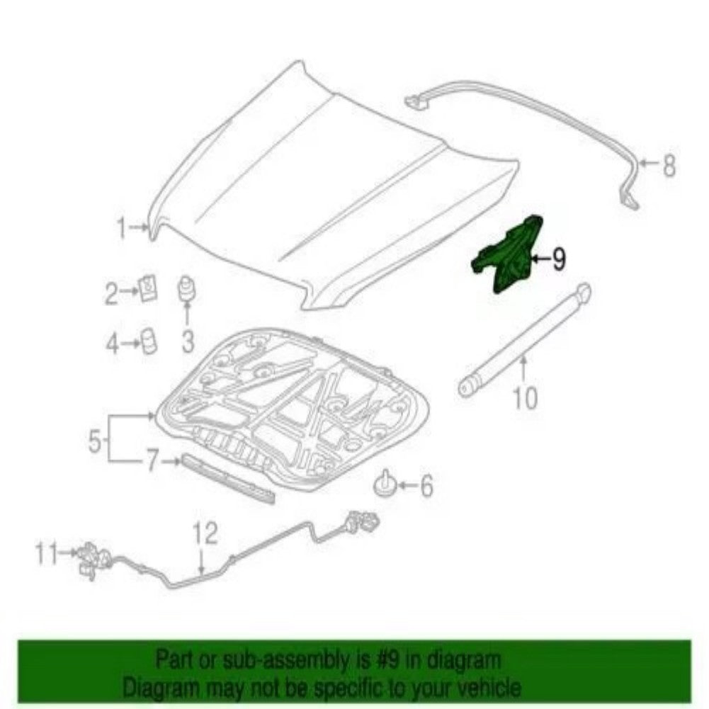 Hood Panel Hinges for Cadillac ATS 13-19
