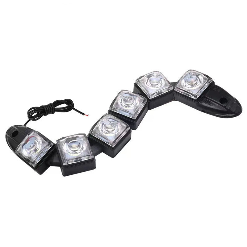 2Pcs LED Daytime Running Light White Waterproof Flexible Silicone Highlight Lamp