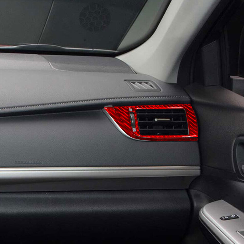 Red Trim Strip Above Air Conditioning Vents Carbon Fiber for Toyota for Camry 12-14