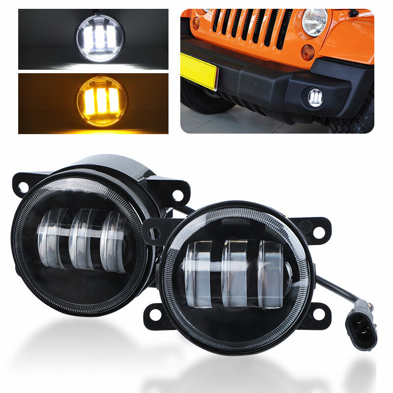 2Pcs 3.5 inch 30W LED Driving Lamp Fog Light for Jeep for Wrangler JK 2 Door 07-15