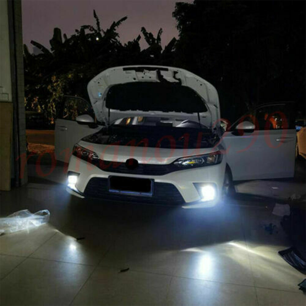 NEW for Honda for Civic 2022-2023 LED Bumper Fog Lights Driving Lamps W/Cable Switch
