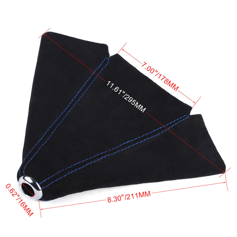Universal Suede Leather Manual Gear Stick Shift Knob Cover Boot Gaiter Cover