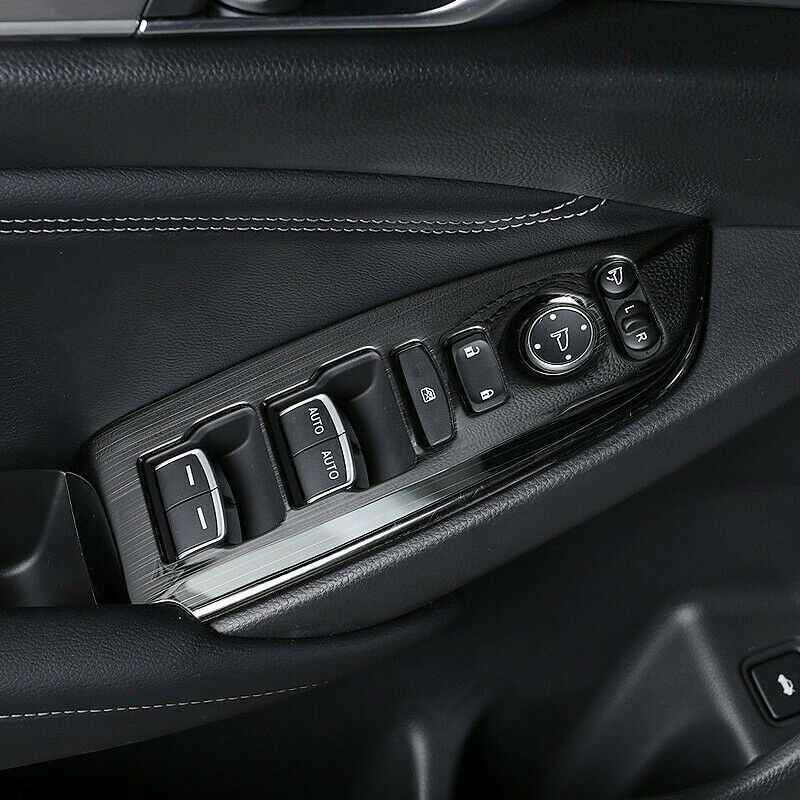 Glass Window Lifting Lock Panel Trim for Honda Accord 2018-2022 Black Titanium