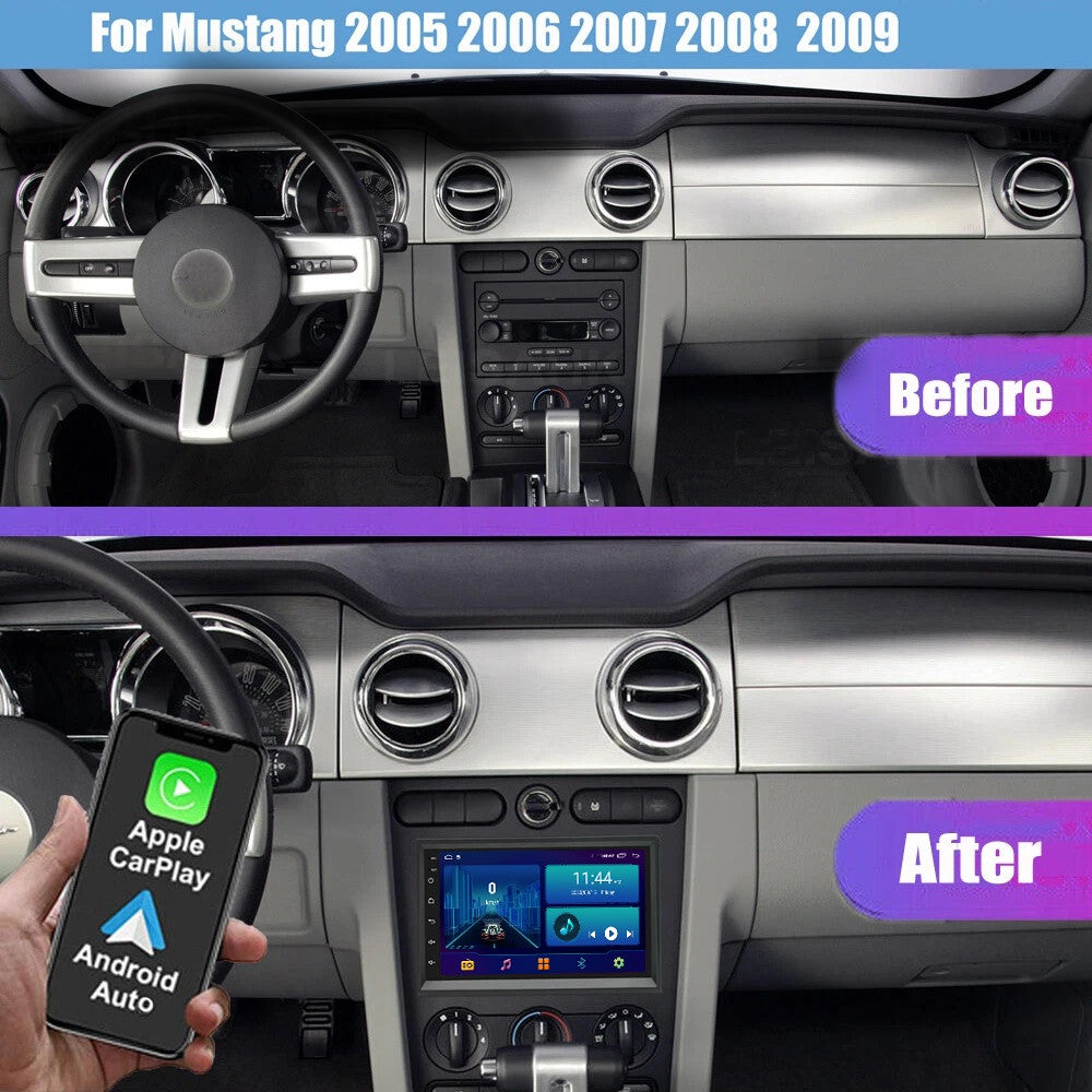 Android Auto Carplay for Ford for Mustang 2005-2009 Car Stereo Radio GPS Navi Screen