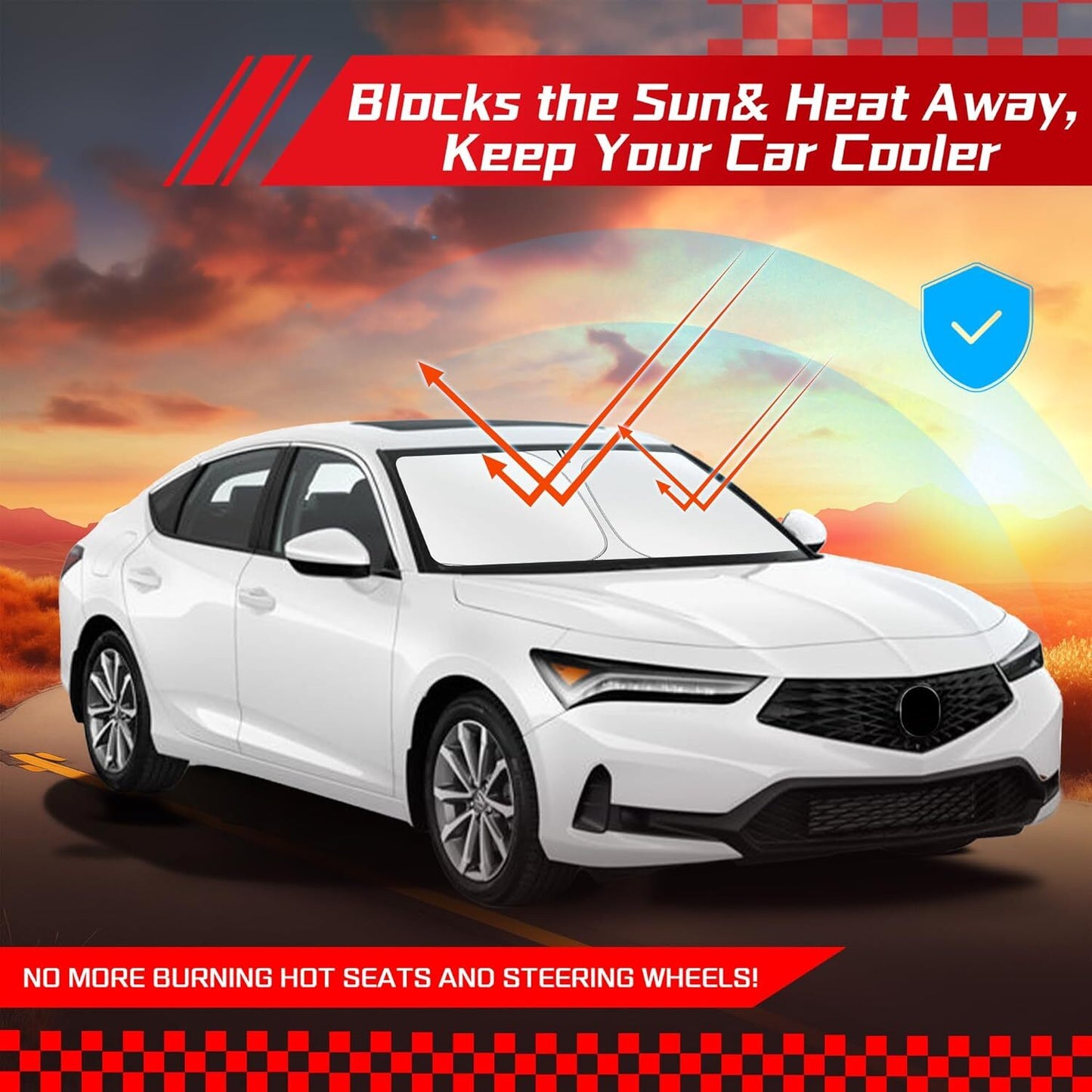 For 2023-2025 for Acura Integra Car Front Windshield Sun Shade Cover Accessories