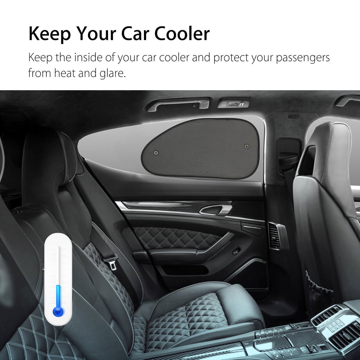 2 x Car Side Rear Window Screen Sun Visor Shade Mesh Windshield Sunshade Cover