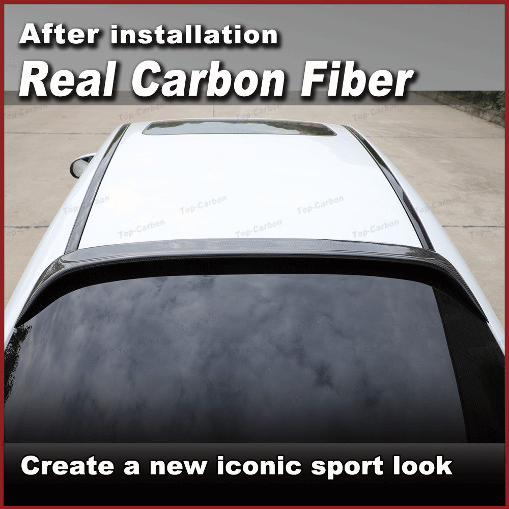REAL CARBON Rear Roof Spoiler Wing Fit for Benz W205 Sedan C250 C300 C63 15+