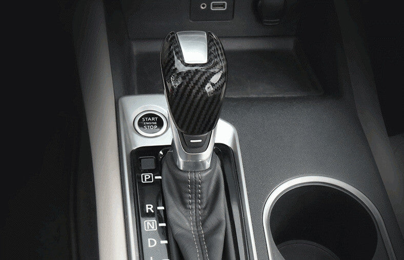 Gear Shift Knob Head Cover Trim for Nissan Sentra Sylphy 2020-2022 Carbon Fiber