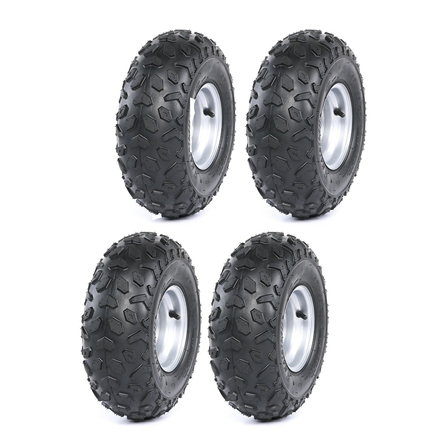4-piece set of 145x70-6 tires and rims for all-terrain vehicles, four-wheel off-road vehicles, Taotao for Suzuki LT50 for mini bicycles.