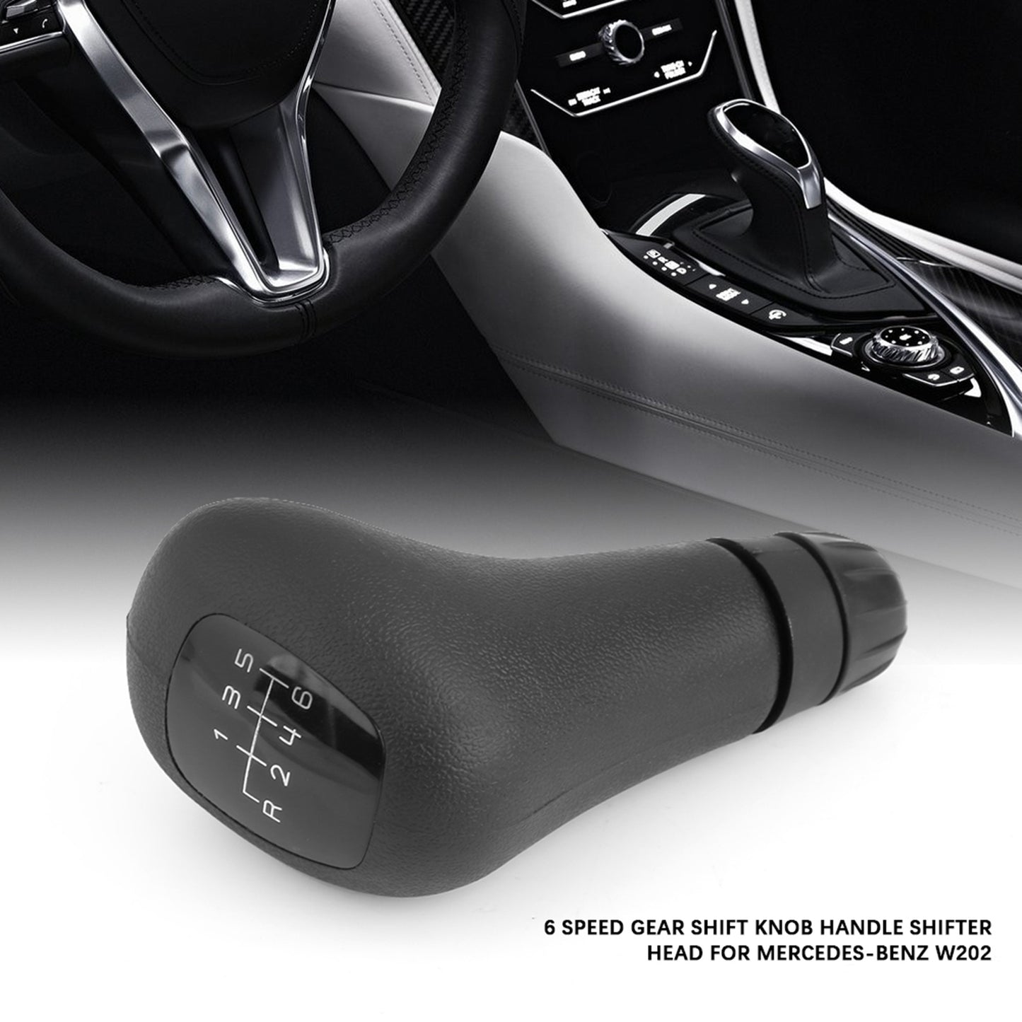 Hot Auto 6 Speed Gear Shift Knob Handle Shifter For W202
