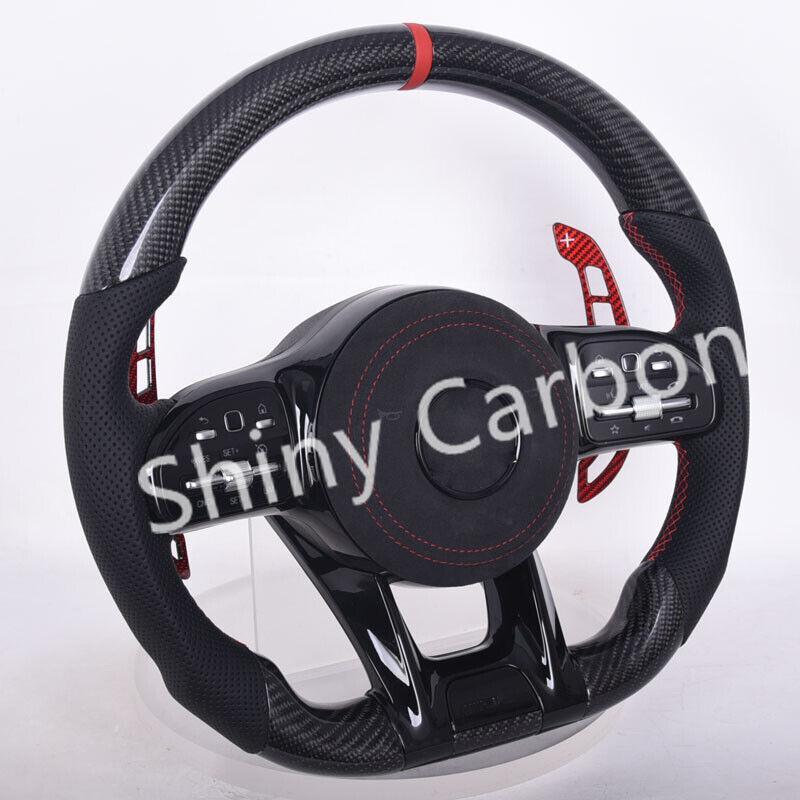 carbon fiber steering wheel suitable for Mercedes -AMG C63, E63, G63 GT, S63, CL63, GLE, G550.