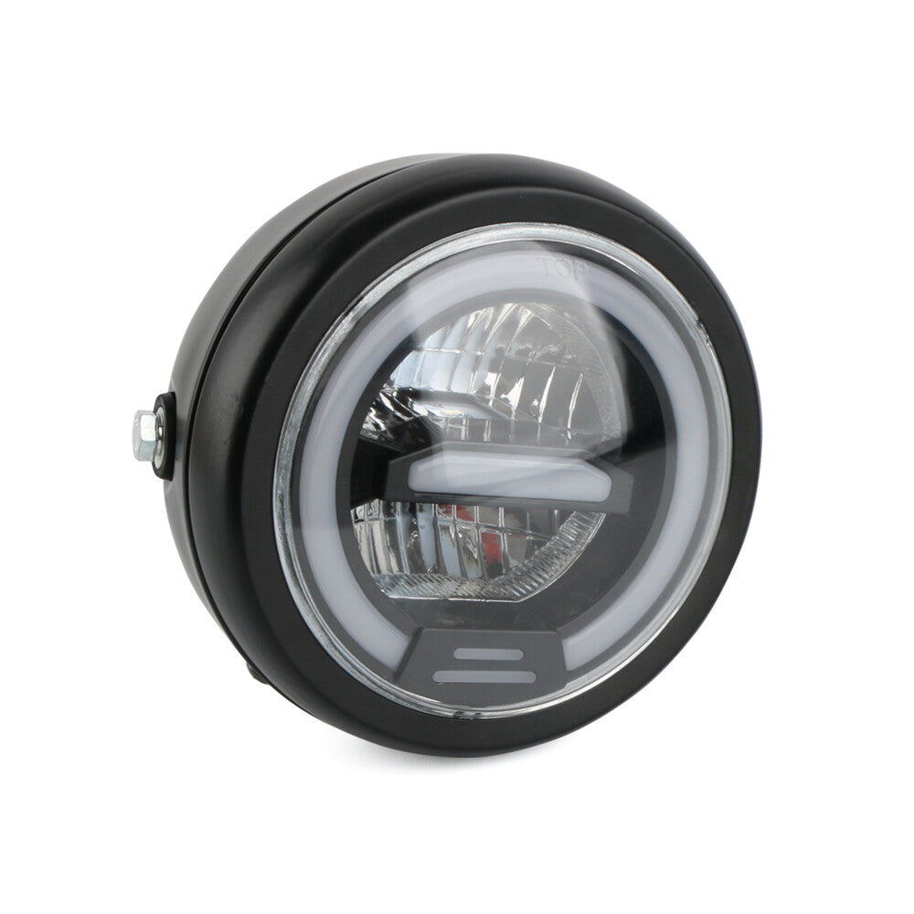 6.5-inch motorcycle headlight height-adjustable circular projector mount suitable for Harley Cafe Racer