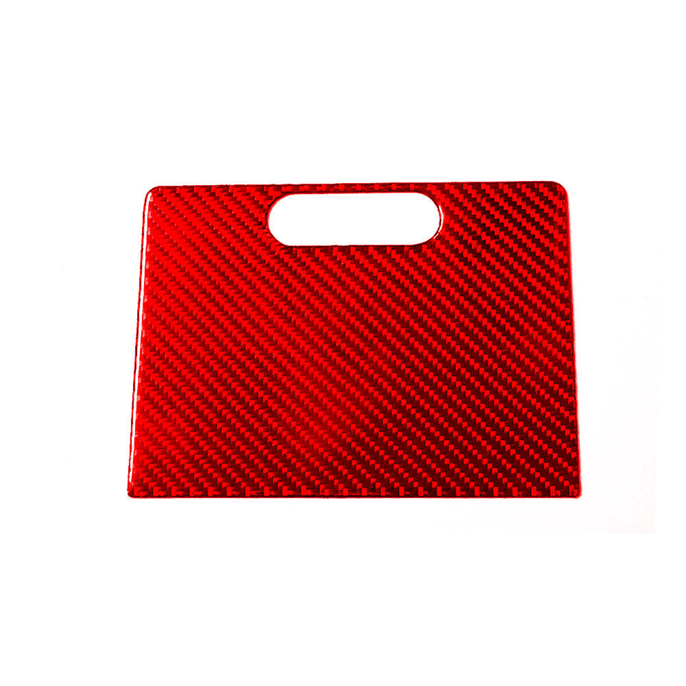 Red Carbon Fiber Rear Watercup Panel Cover Trim for Suzuki Grand Vitara 2006-13