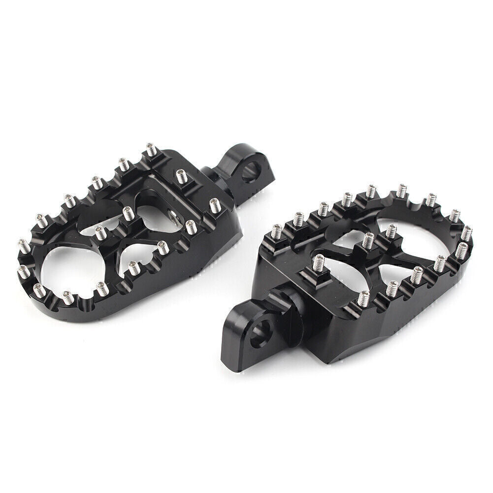 Black Wide Fat Foot Pegs MX Style Footpegs Fit for Harley Sportster 883 Dyna Bobber