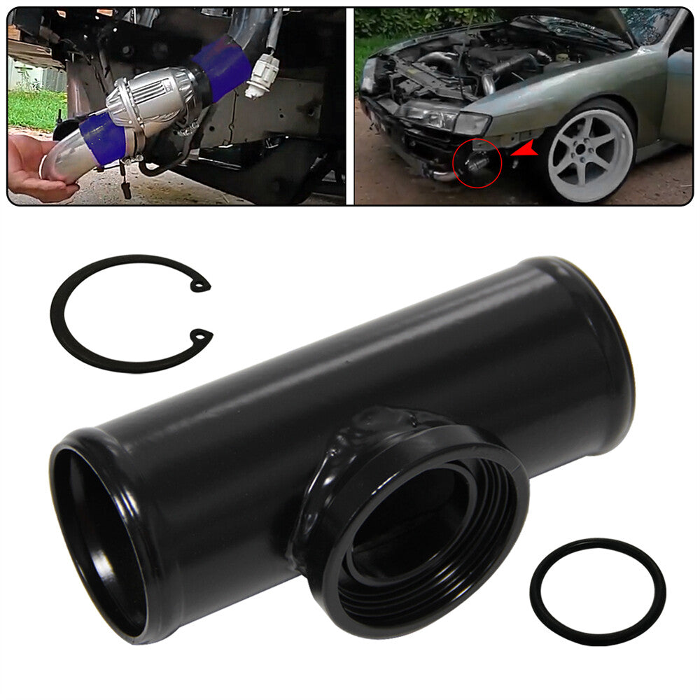 For SSQV SQV BOV Blow Off Valve Tube 2.25 57mm Flange Adapter Piping Black