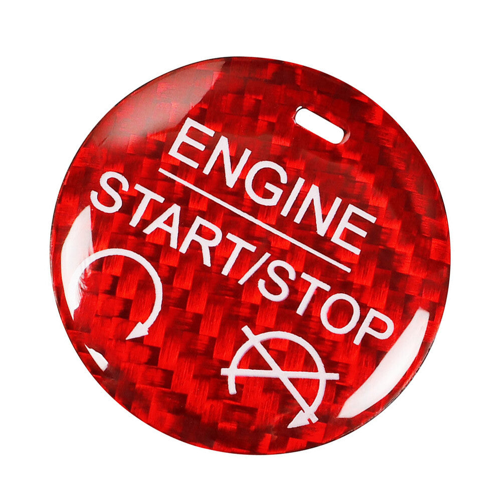 for Ford for Mustang 2015-2022 21 1Pcs 2.8cm Red Engine Start Stop Button Cover Trim