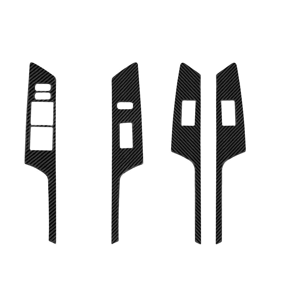4X Carbon Fiber Door Window Lift Control Cover Trim for Toyota Matrix 2009-2014