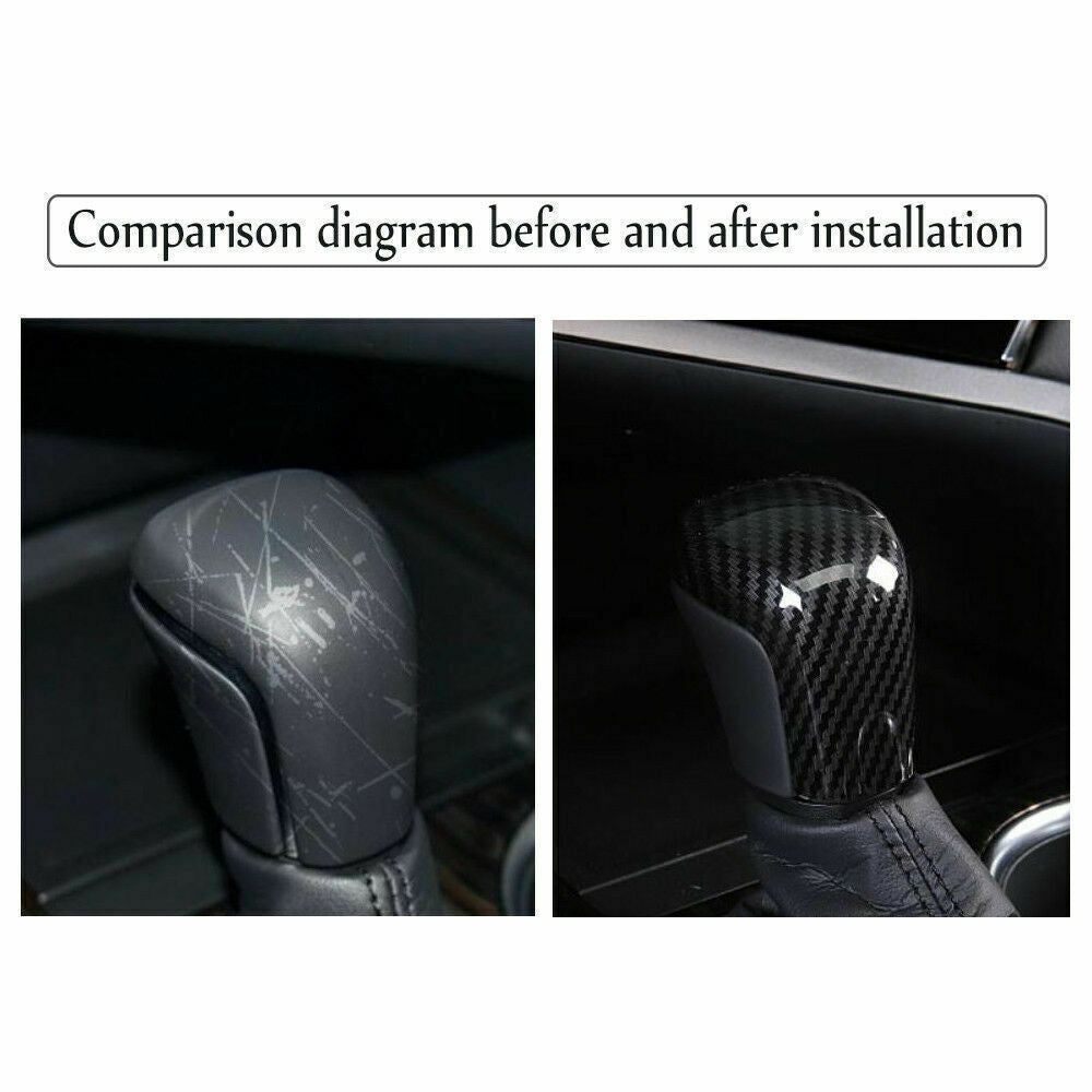 for Toyota for Corolla Cross 2020-2023 Carbon Fiber ABS Gear Shift Knob Cover Trim