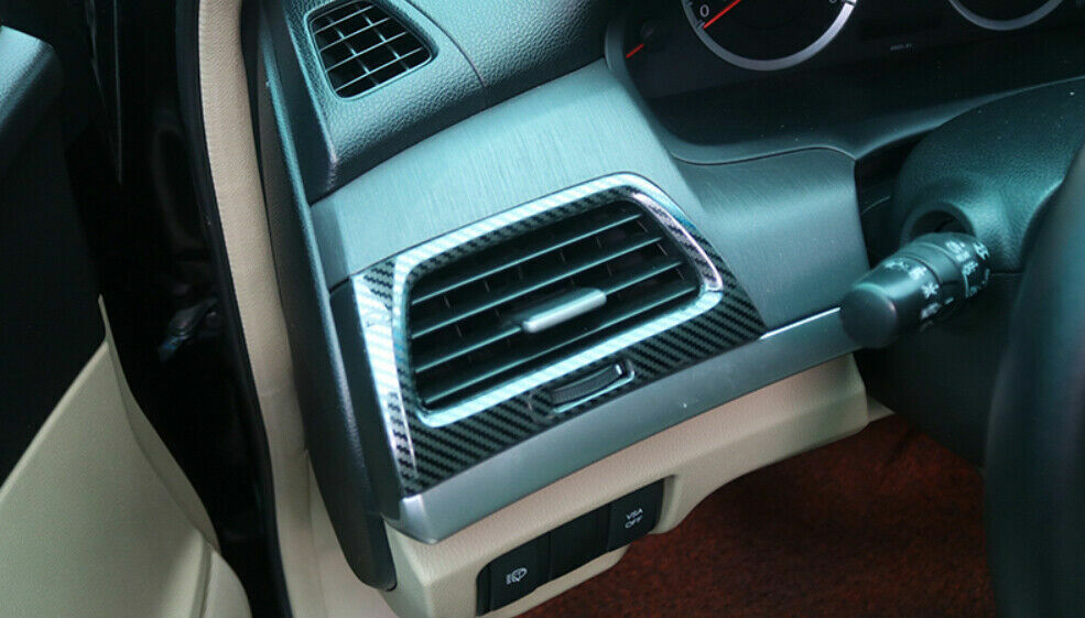 LR AC Air Outlet Vent Cover Trim for Honda Accord 2008-2013 Steel Carbon Fiber