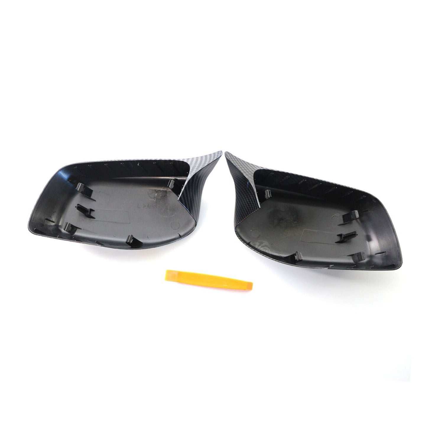 2pcs Wing Mirror Cover Cap for BMW 5 Series E60 E61 E63 E64 2003-07 Carbon Fiber