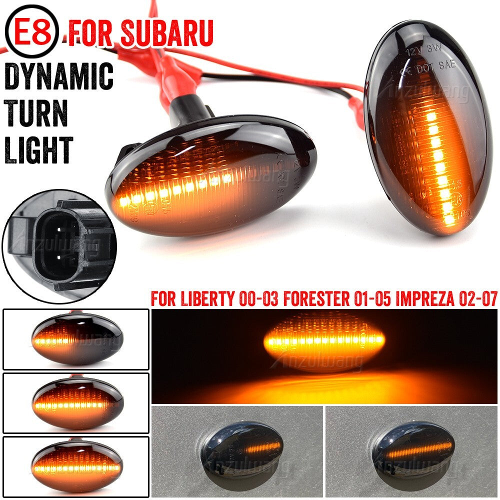 Dynamic Side Turn Signal Light for Subaru Impreza Wrx Sti Forester Liberty