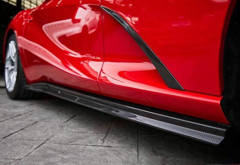 Carbon fiber body side skirt boilers are suitable for the for Ferrari 812 GTS. (Super fast 2018-23)