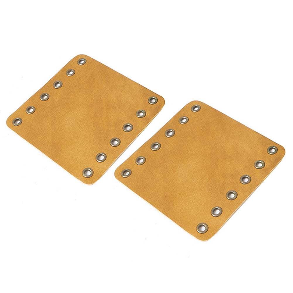 for Harley Cafe Racer 22mm Hand Grips Leather Covers Retro Wrap Protector Yellow