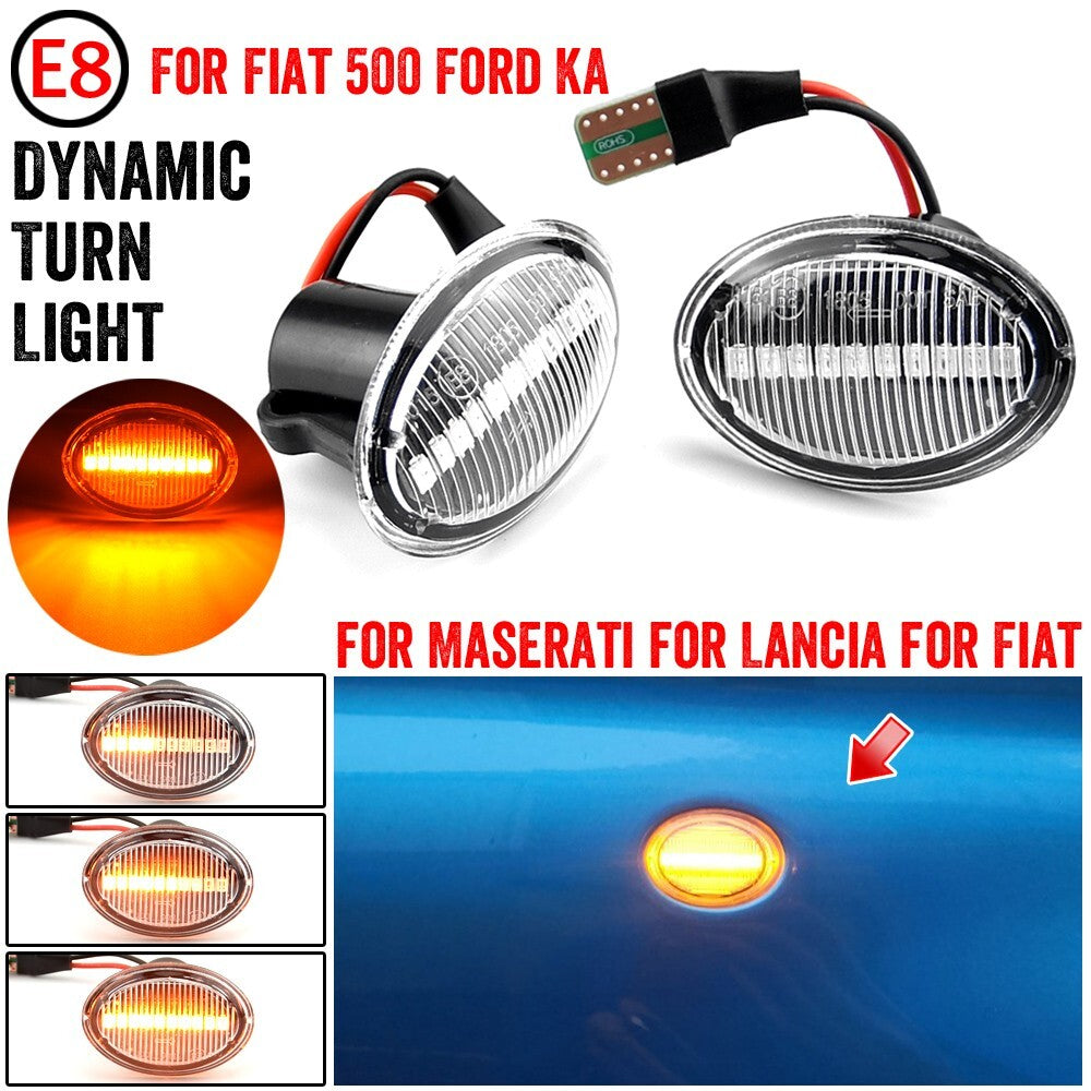 Dynamic Side Marker Turn Light for Fiat 500 for Ford for Lancia for Maserati Alfa 4C IP68