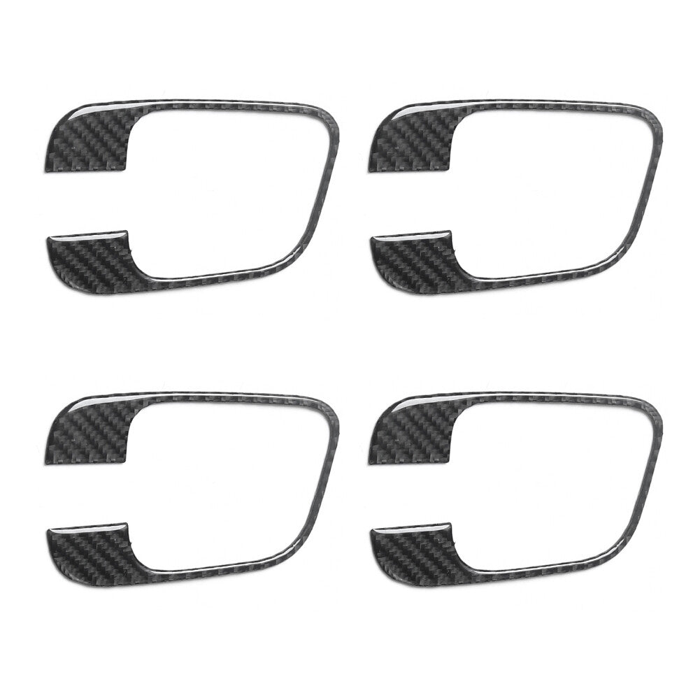 4Pcs Carbon Fiber Door Handle Decorative Cover Trim for Chrysler 300 2005-2007