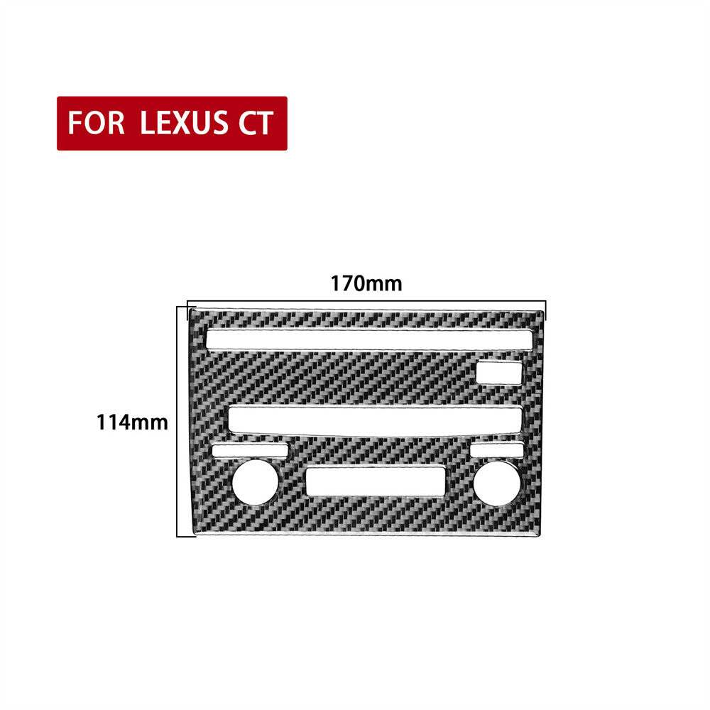 Carbon Fiber RHD Central Control CD Switch Panel Trim for Lexus CT200h 2011-2017